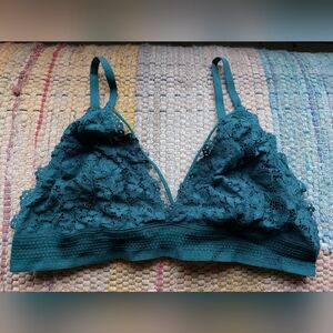 Lace Bralette in Forest Green